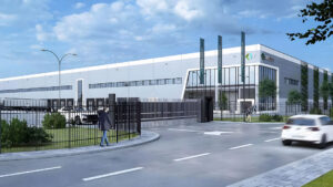 Visualisierung des Prologis Park Illingen. Das Stuttgarter Familienunternehmen Lapp Gruppe wird das neu fertiggestellte Gebäude ab Januar mieten.